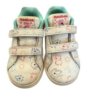 Reebok Kids Baby Toddler Peppa Pig Royal Complete‎ CLN 2 Sneakers White Size 6